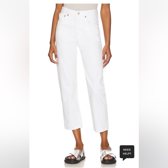 Agolde 90's Crop in Salt - Picture 2 of 7